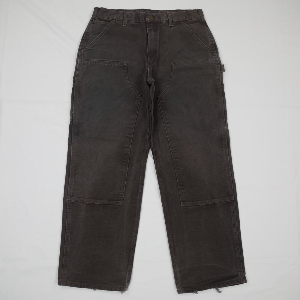 Vintage Carhartt B136 DKB Faded Brown Double Knee Carpenter Pants 33x29